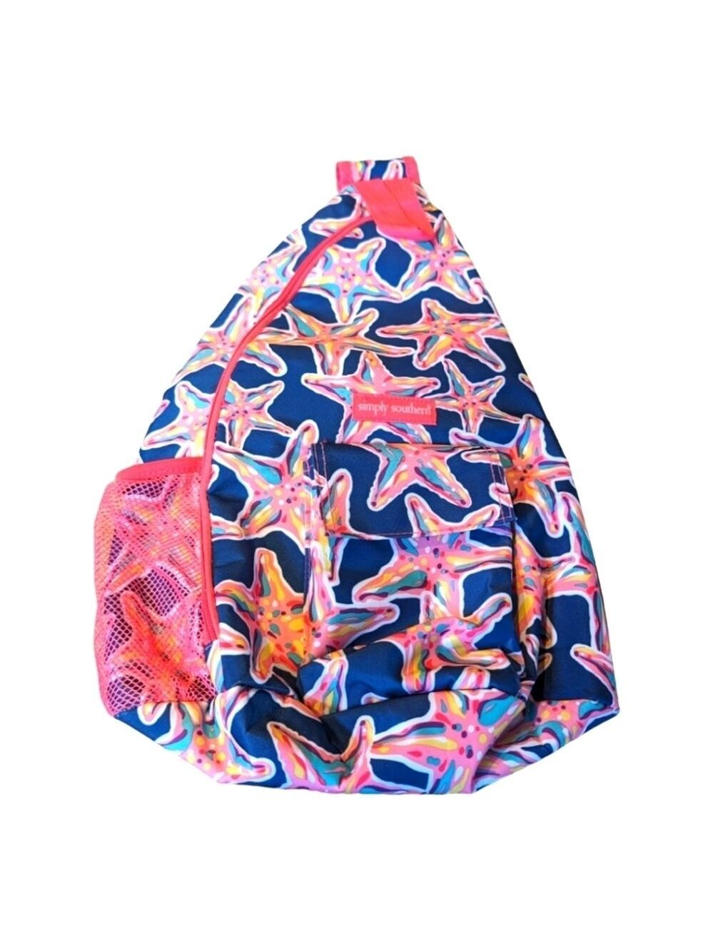 Simply Southern Sea Star Collection Starfish Sling Bag EUC Beach Bag